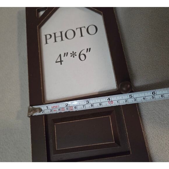 Lot 4 Wood Screen Door Photo Frames Primitive Decor Country Red Blue - Picture 8 of 8